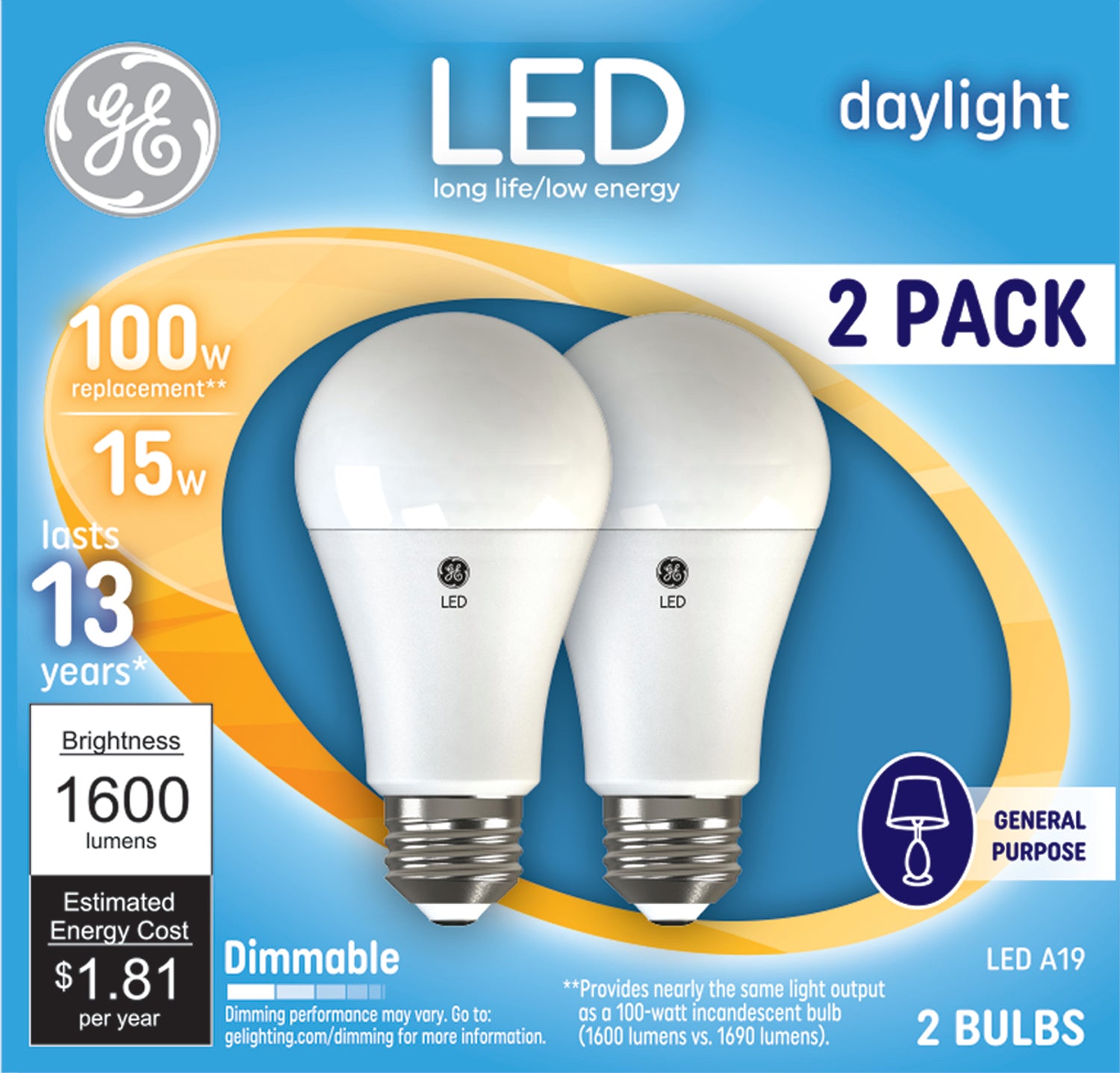 GE Classic LED, Daylight, General Purpose Bulbs